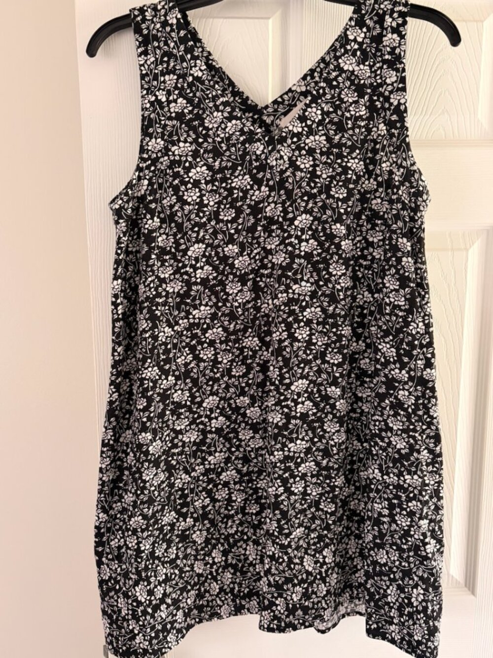 Loft Black Floral Mini Dress